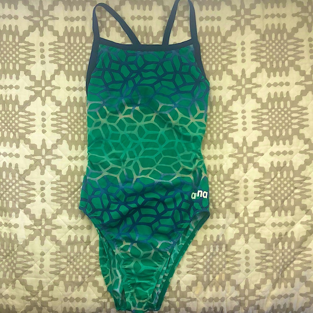 ARENA Blue and Green Swim Suit